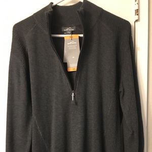 NWT EDDIE BAUER zip sweater.